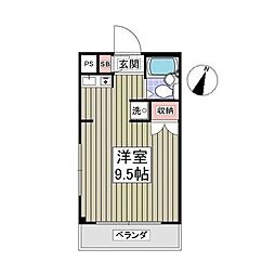 フラッツマグノリア ワンルームの間取図画像