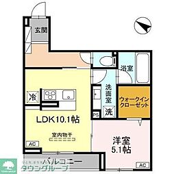 ジョウエイ深町 1LDKの間取図画像