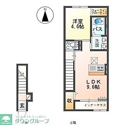 ハルメ 1LDKの間取図画像