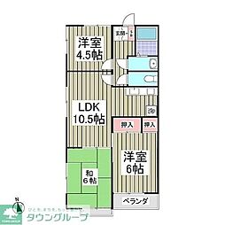 ハイツグロリア 3LDKの間取図画像