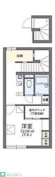 レオパレスオリエントコーポ 1Kの間取図画像