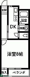 メゾンTB2リバーサイド 1DKの間取図画像