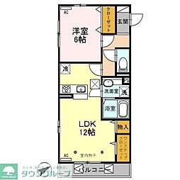 カーサ・プリメーラ 1LDKの間取図画像