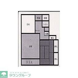泉ハイツ1 2DKの間取図画像