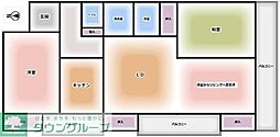 日吉スカイパレス 2LDKの間取図画像