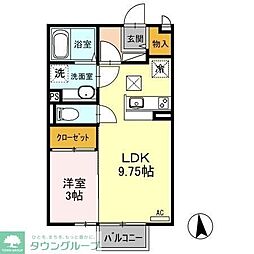 アイリス 1LDKの間取図画像