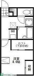 レオパレス樟の木 1Kの間取図画像