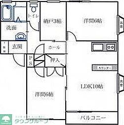 ジョイフル 2SLDKの間取図画像