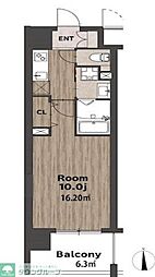 KATURA高崎 1Kの間取図画像