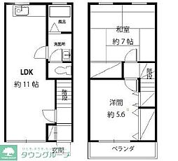ツイン・ケーS棟 2LDKの間取図画像
