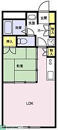 高砂ハイツ高崎東口 1LDKの間取図画像