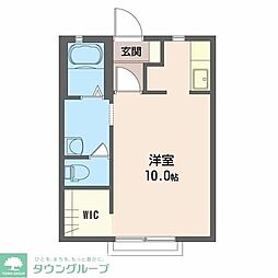 ピュアクオーレ ワンルームの間取図画像