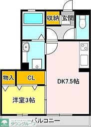 ハレアカラ 1DKの間取図画像