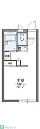 レオパレスポレール 2階1Kの間取り