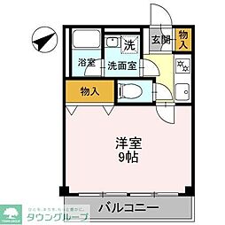 エターナル 1Kの間取図画像