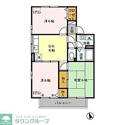 スマイルコート 3DKの間取図画像