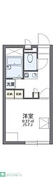 レオパレスラーク 1Kの間取図画像