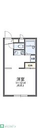 連取ガーデンヒルズC 1Kの間取図画像