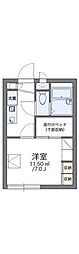 レオパレスWING下小鳥 1Kの間取図画像