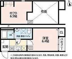 OGGI長町 1Kの間取図画像