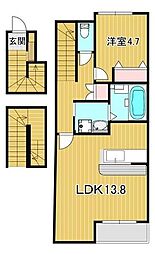 ラウレア富沢 1LDKの間取図画像