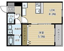 LMAHOUSE II 1LDKの間取図画像