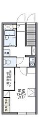 レオパレス安田1 1Kの間取図画像