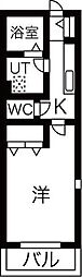 グリーンハピー柏木 1Kの間取図画像