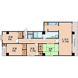 日宝プロシード上杉東 4LDKの間取図画像