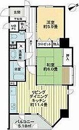ライオンズマンション支倉 2LDKの間取図画像