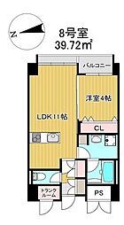 PAXレジデンス 1LDKの間取図画像