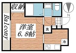 HF仙台レジデンスEAST 1Kの間取図画像