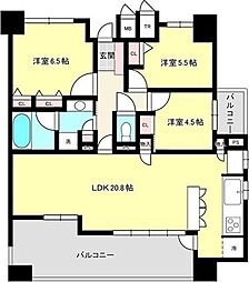 カメイ泉中央ビルプレミスト泉中央駅前 3LDKの間取図画像