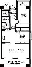 ソフィア天神山 2LDKの間取図画像