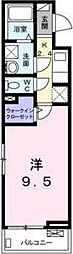 カントリーロード 1Kの間取図画像