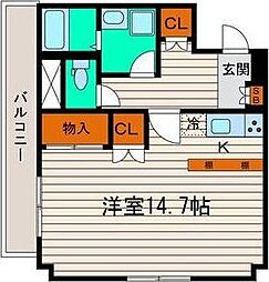 フォンテーヌ守口 ワンルームの間取図画像