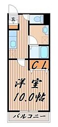 RESIDENZ・S.S. 1Kの間取図画像