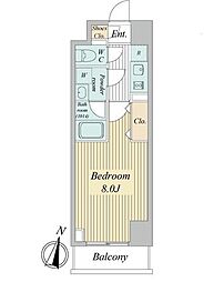 トゥールタ二日町 1Kの間取図画像