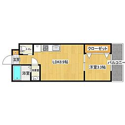 ラフィーノ長町一丁目 1LDKの間取図画像