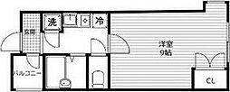 ヴァンデメール五橋 1Kの間取図画像