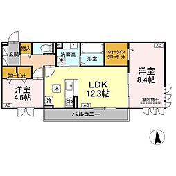 シャイニングDays 2LDKの間取図画像