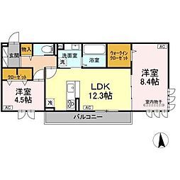 シャイニングDays 2LDKの間取図画像