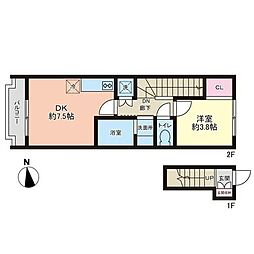 Star rich court 1DKの間取図画像