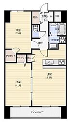アークデュオ仙台苦竹 2LDKの間取図画像