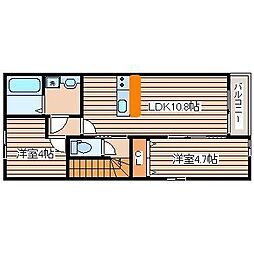 ロイヤルエレガンス新田 2LDKの間取図画像