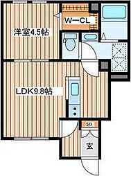 グレイスメゾン長町二丁目 1LDKの間取図画像