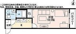 VillaBalena 1Kの間取図画像