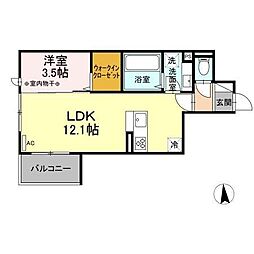 Maisondeglory 1LDKの間取図画像