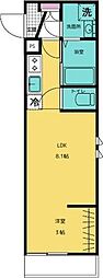 Asuit山田新町 1LDKの間取図画像