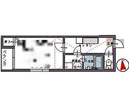 プルメリープル 1Kの間取図画像